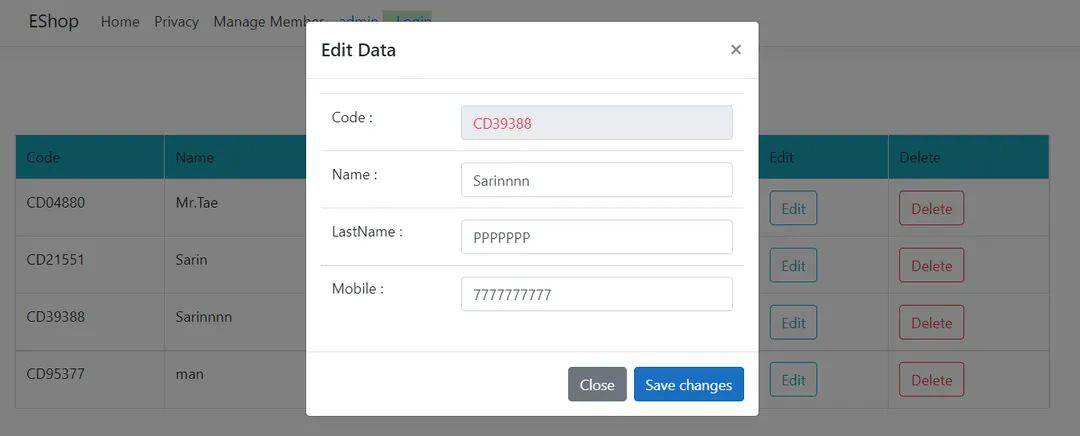 ASP.NET , C# , MVC Core , Jquery , Bootstrap